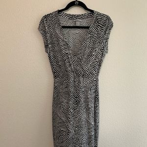 H&M black and white Midi dress Sz Small